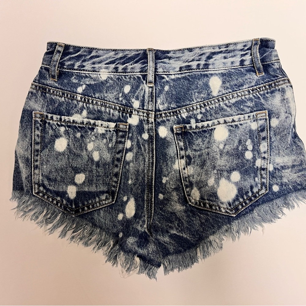 PacSun Blue and White Jean Shorts